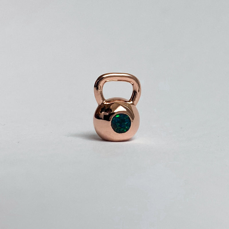 Inlay Mini Kettlebell – Moody Bluegreen Opal